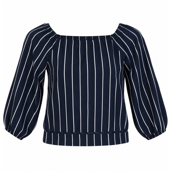 abercrombie kids Other - abercrombie kids Navy and White Striped Peasant Top